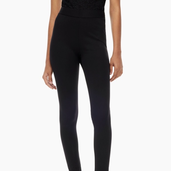 NWT TEN BY BABATON Black High Waist Ankle Zipper Leggings ANGLES XXS - Picture 2 of 4